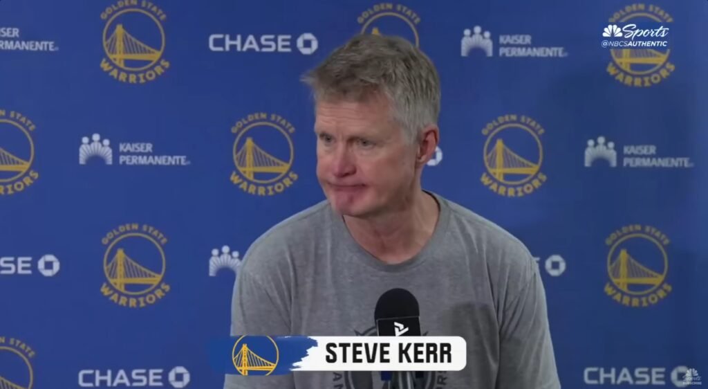 Steve Kerr abre o jogo sobre desempenho decepcionante de Jimmy Butler 1 Steven Kerr em entrevista coletiva pós jogo contra Portland Trail Blazers