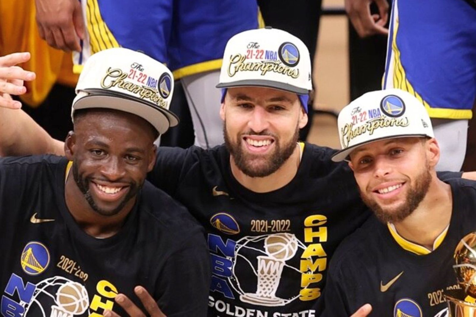 Draymond Green, Klay Thompson e Stephen Curry foram os rostos da dinastia do Golden State Warriors [X]