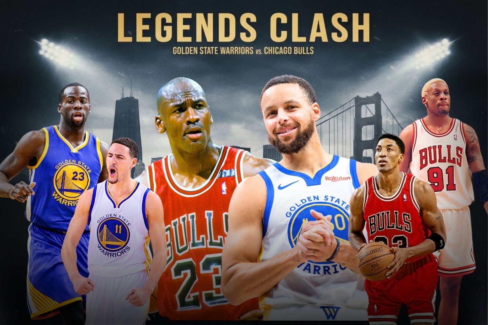 Chicago Bulls Michael Jordan x Golden State Warriors Stephen Curry