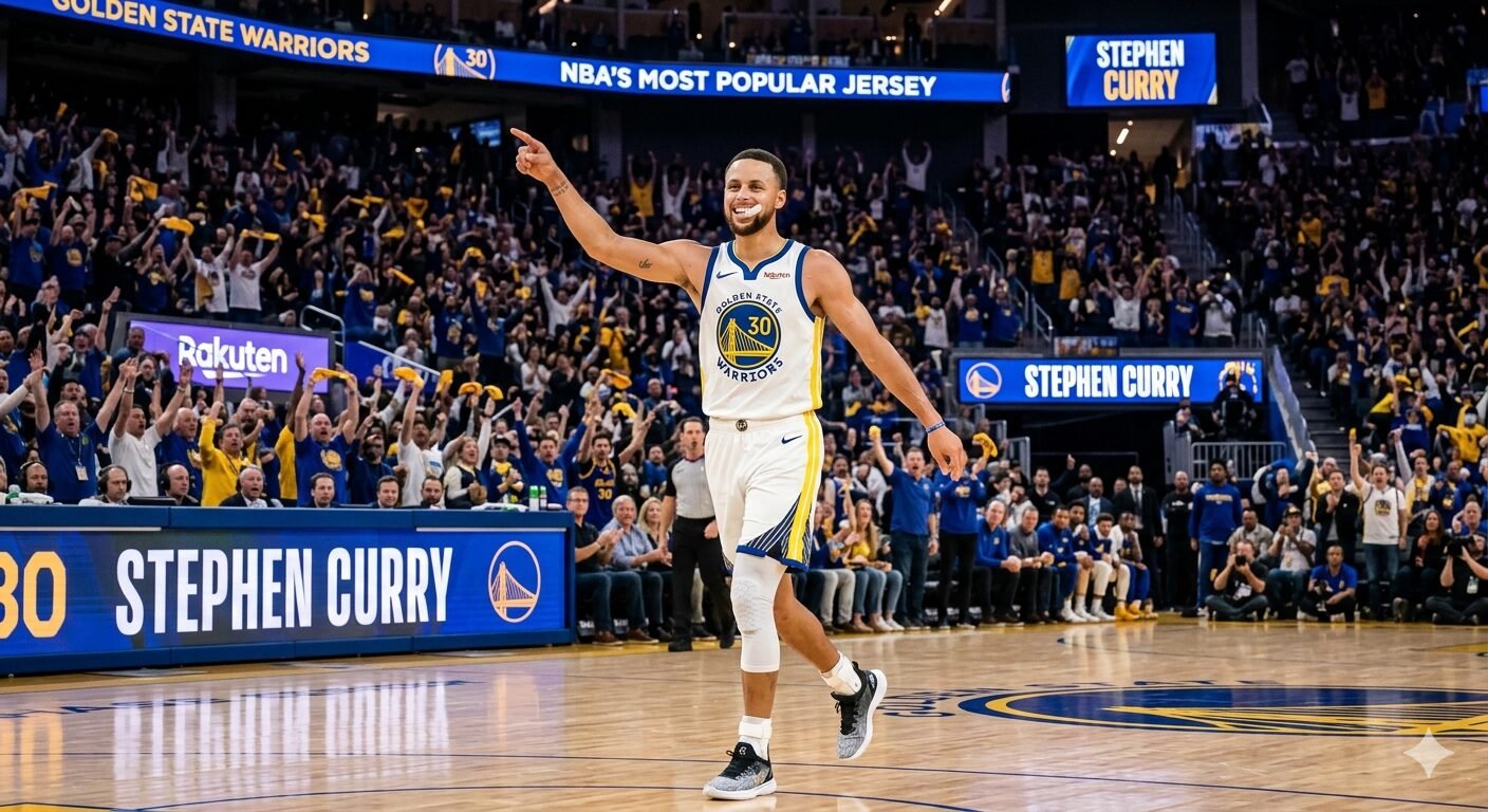 Stephen Curry no topo! Top 12 camisas mais vendidas da NBA na temporada 2025/26 - Foto: Gemini