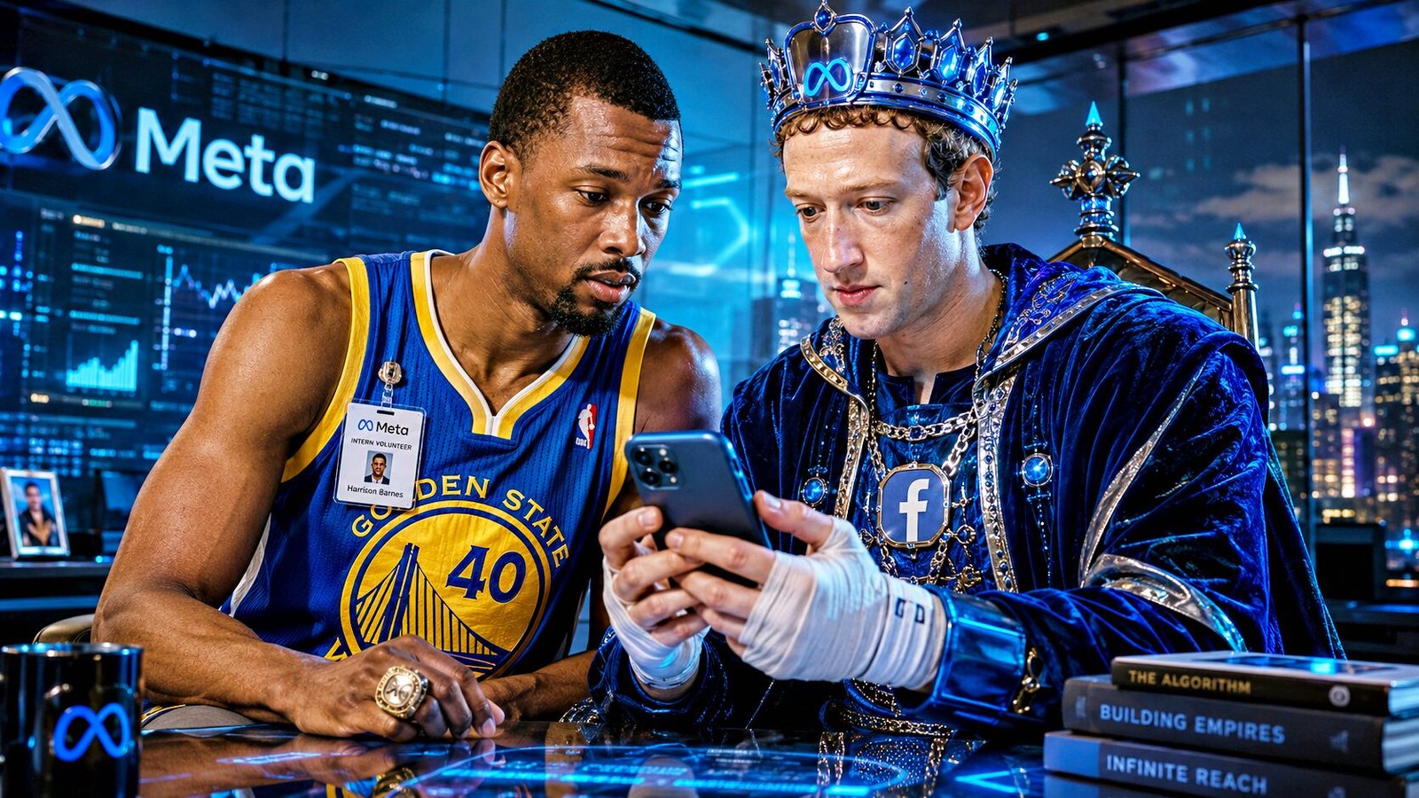 Harrison Barnes Mark Zuckerberg Golden State Warriors Facebook