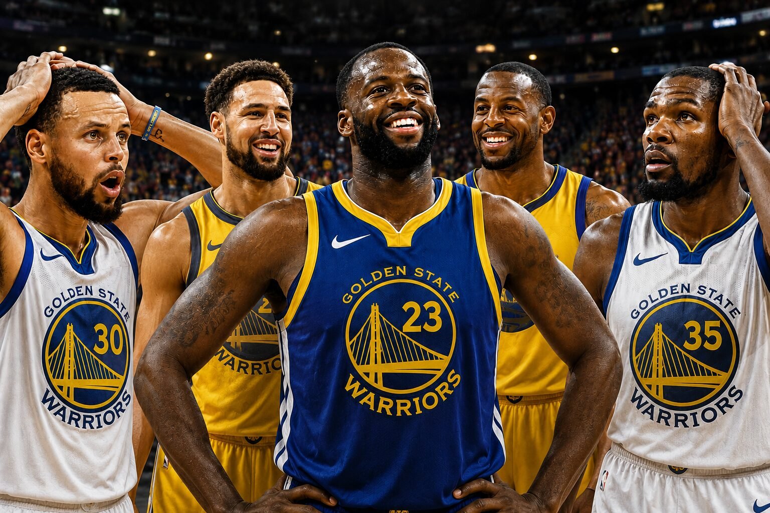 Draymond Green Stephen Curry Kevin Durant Klay Thompson Andre Iguodala