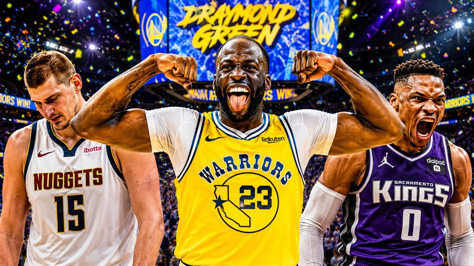 Nikola Jokic Draymond Green Russel Westbrook triplo-duplo sem pontos NBA