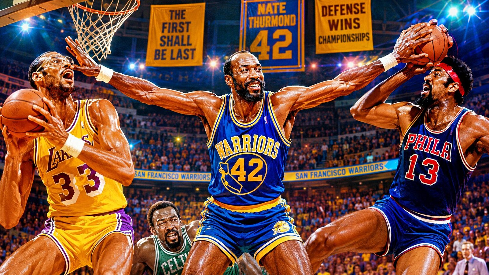 Nate Thurmond Wilt Chamberlain Bill Russell Kareem Abudl-Jabbar