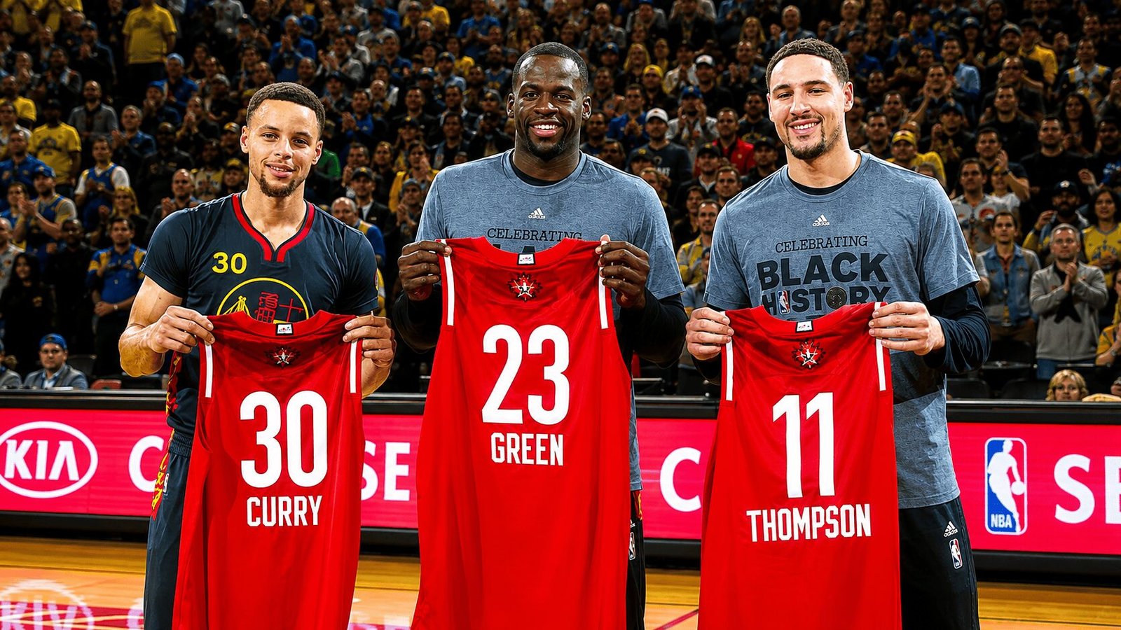 Home 4 Stephen Curry Draymond Green Klay Thompson Golden State Warriors